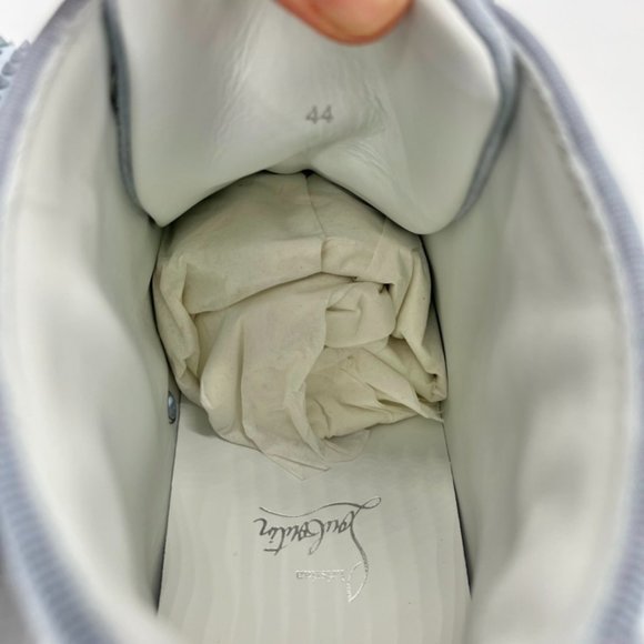 Christian Louboutin Lou Spikes Orlato Suede High-top Sneakers Paseo Blue US 11 - Picture 14 of 15